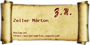 Zeller Márton névjegykártya